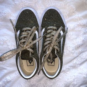 Gold Glitter Vans